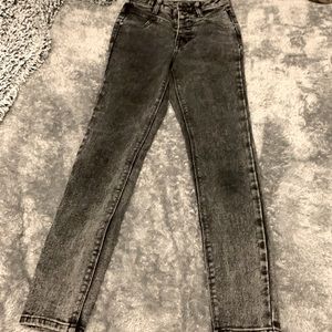 Black skinny high rise jeans